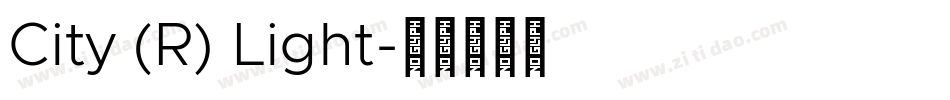 City (R) Light字体转换